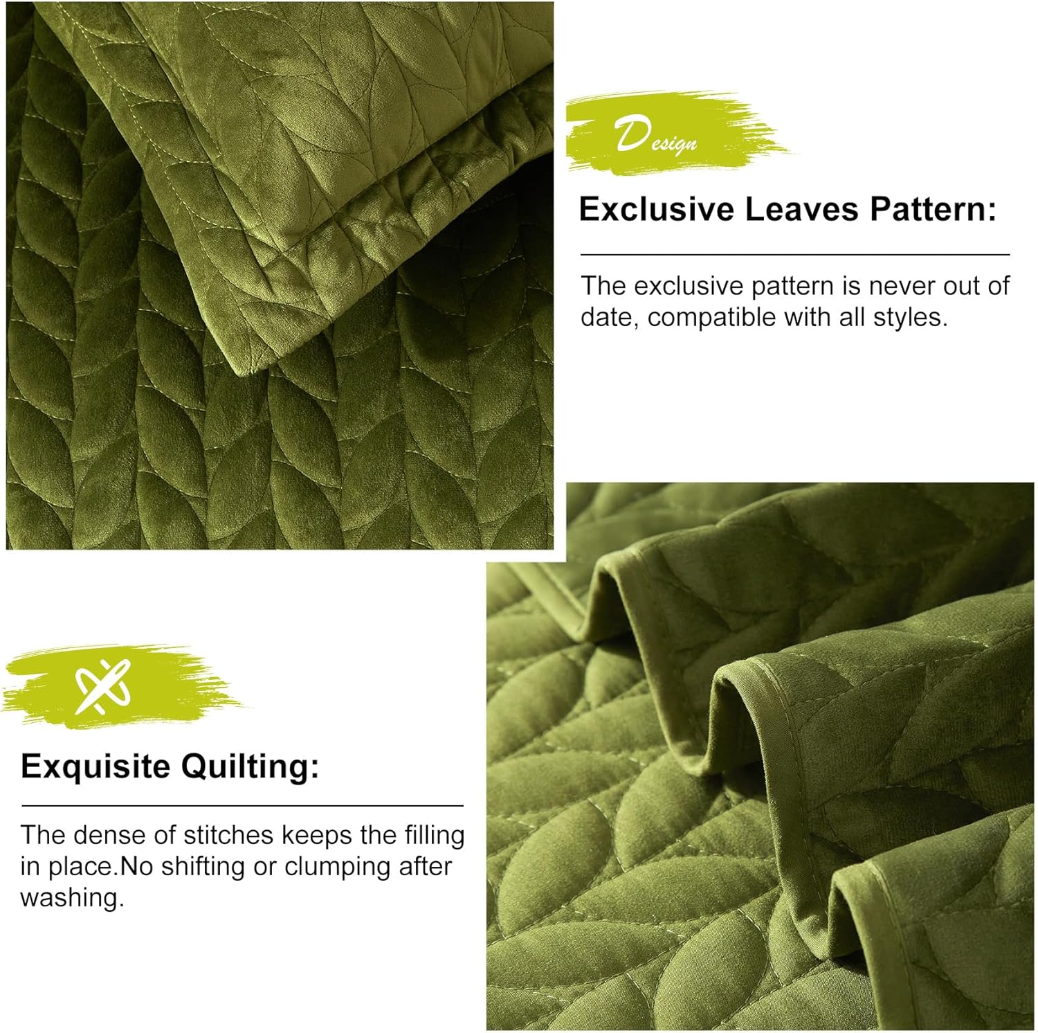 Ivellow Edredón de terciopelo tamaño King, colcha ligera verde, colcha reversible suave para todas las estaciones, edredón de terciopelo de lujo de