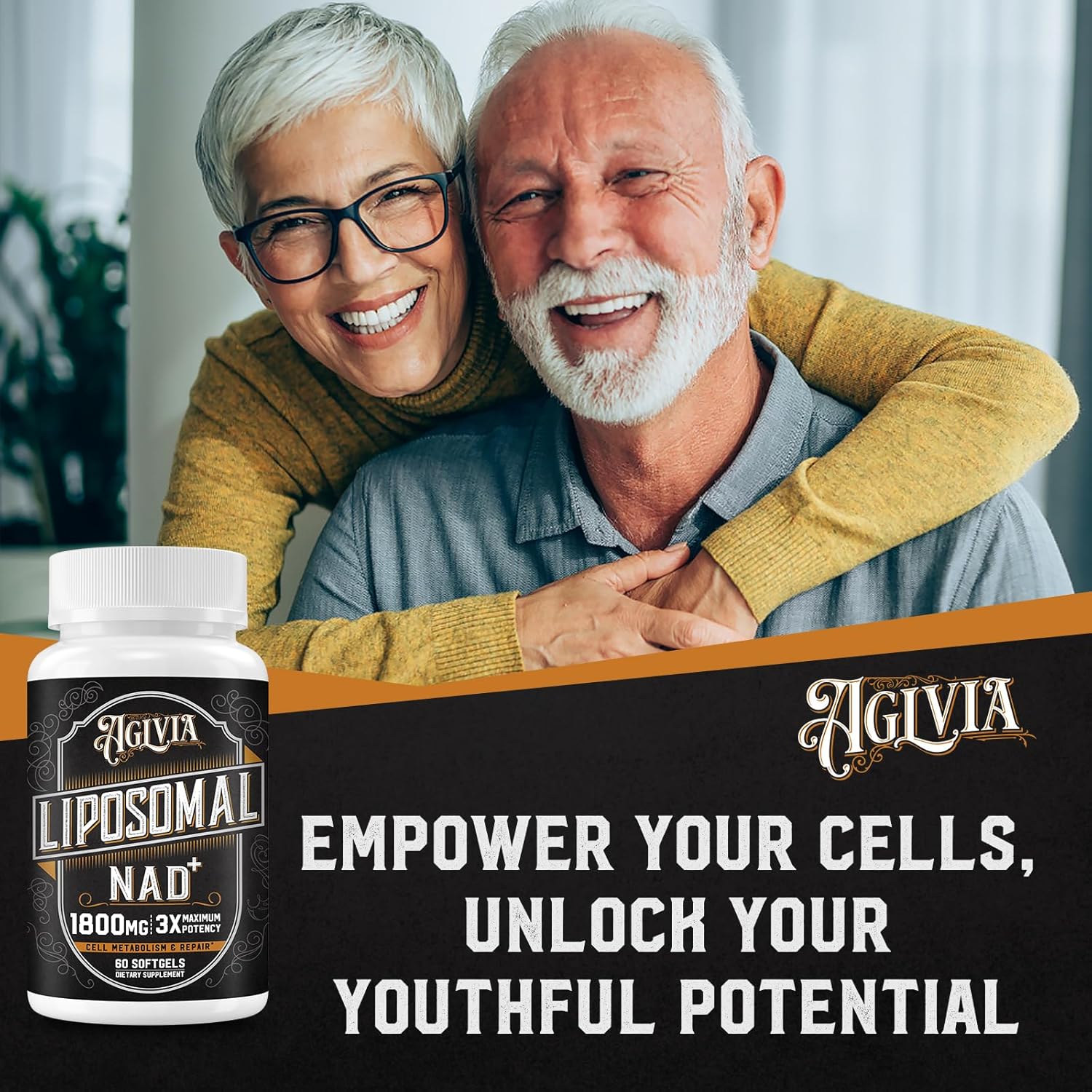 Suplemento liposomal NAD de 1800 MG, suplemento NAD+ similar a la ribósido de nicotinamida, suplemento NAD Plus 98% puro para refuerzo de energía y