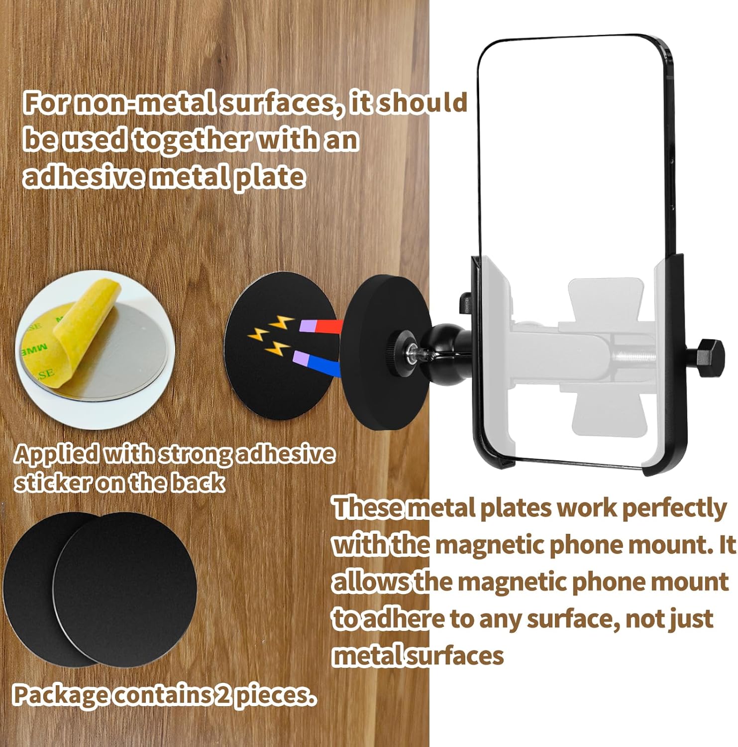 Soporte magnético de metal para teléfono con soporte de grabación de video, soporte para teléfono de gimnasio, atrae a cualquier superficie de metal