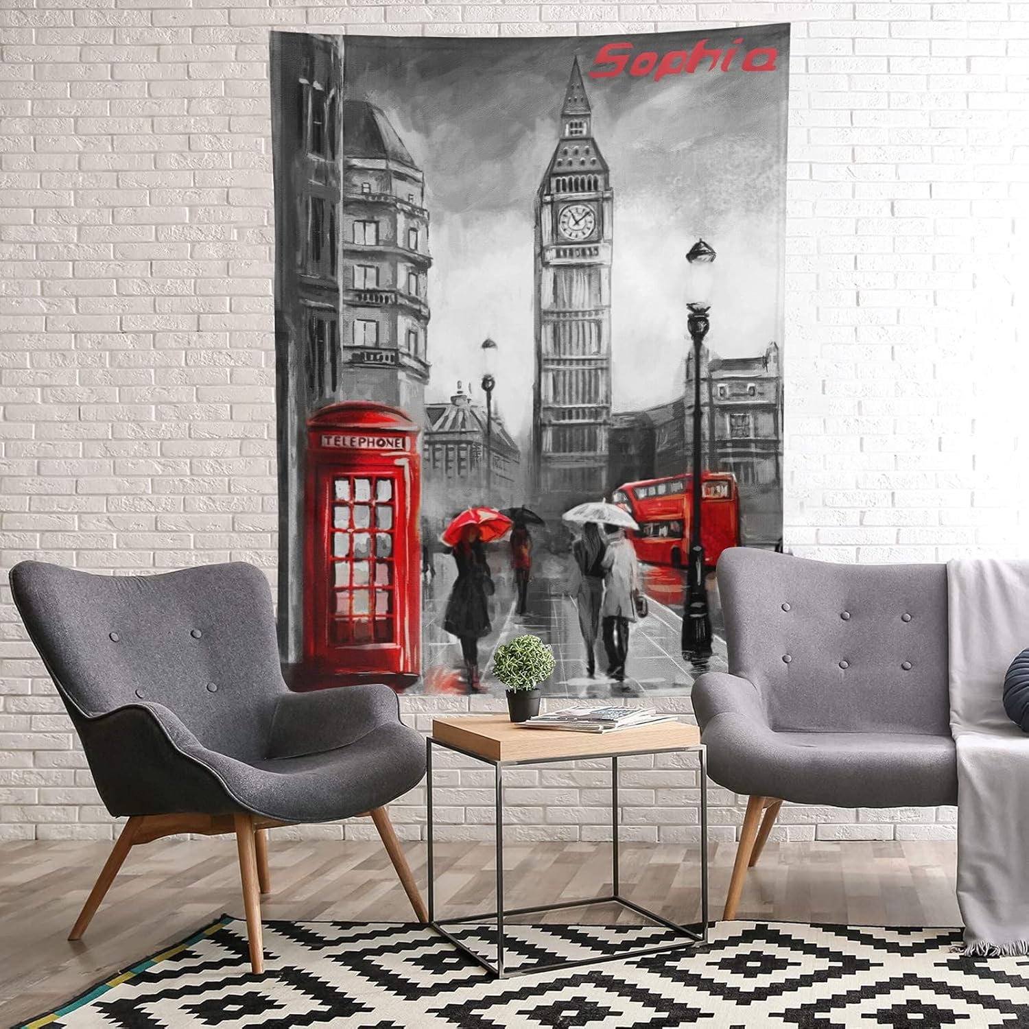 Manta personalizada de Inglaterra Londres Big Ben para bebé, manta personalizada para niños y niñas, cumpleaños, baby shower, perros o mascotas,