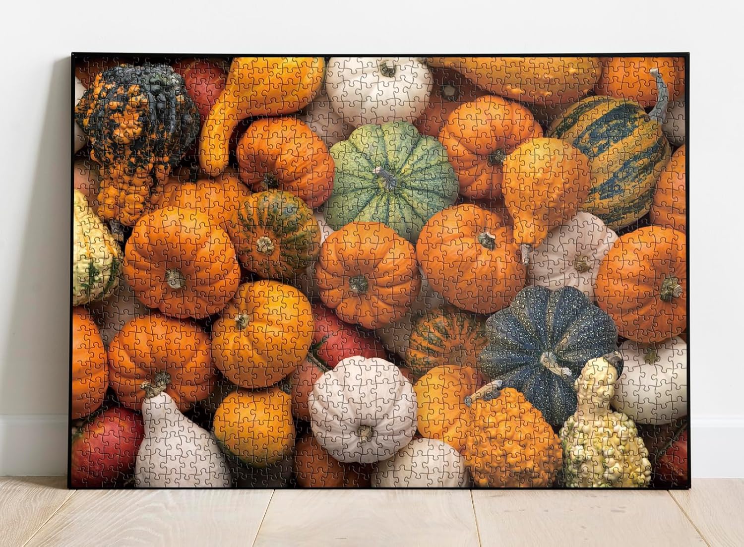 Rompecabezas de calabaza de otoño para adultos, 1000 piezas, rompecabezas de otoño de cosecha de Acción de Gracias, rompecabezas de otoño de 1000