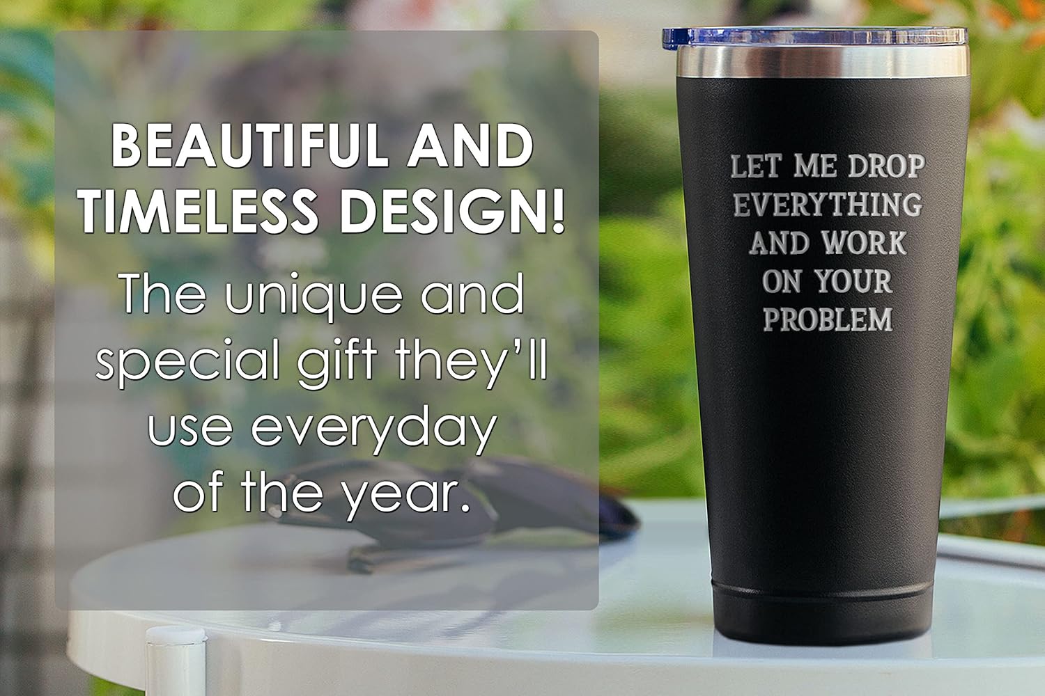 Sodilly Funny Tumblers for Men – Let Me Drop Everything – Stainless Steel Tumbler with Lid – Gag Gifts for Men Women Coworkers Boss – Birthday