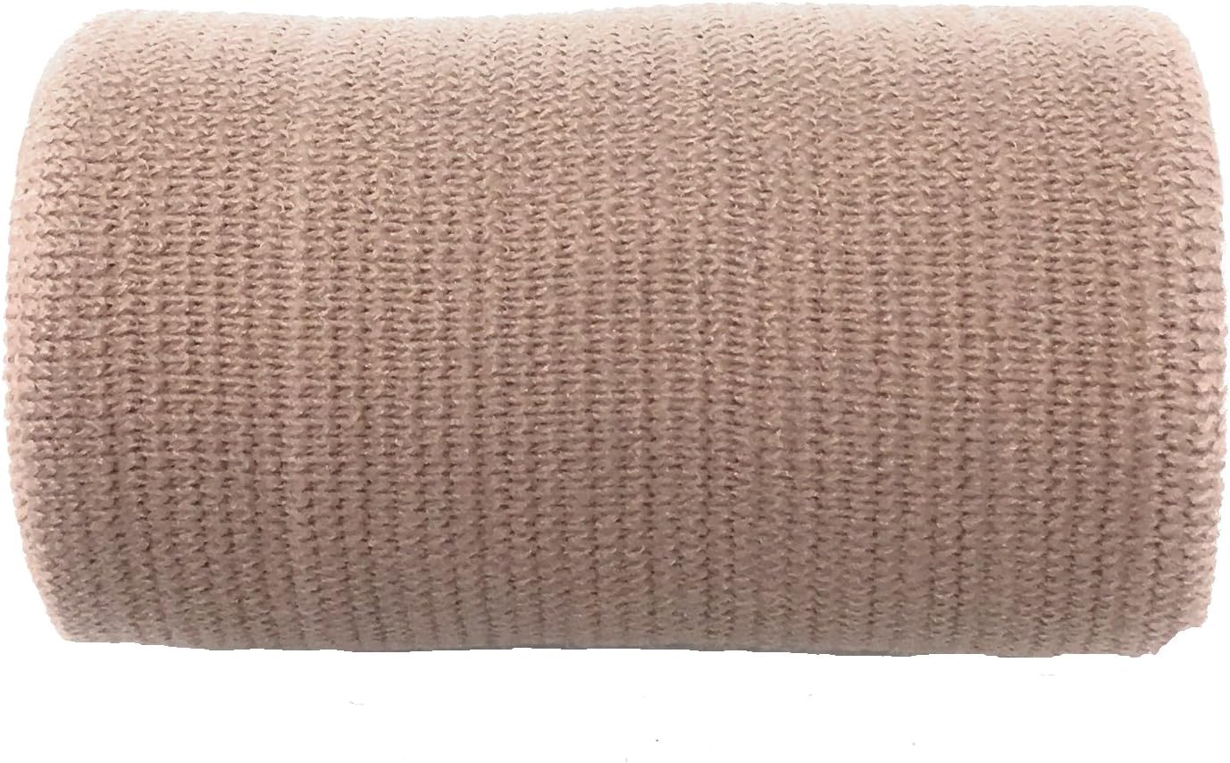 CHAMPION Vendaje elástico autoadherente ajustable, beige, universal, 4 pulgadas de ancho