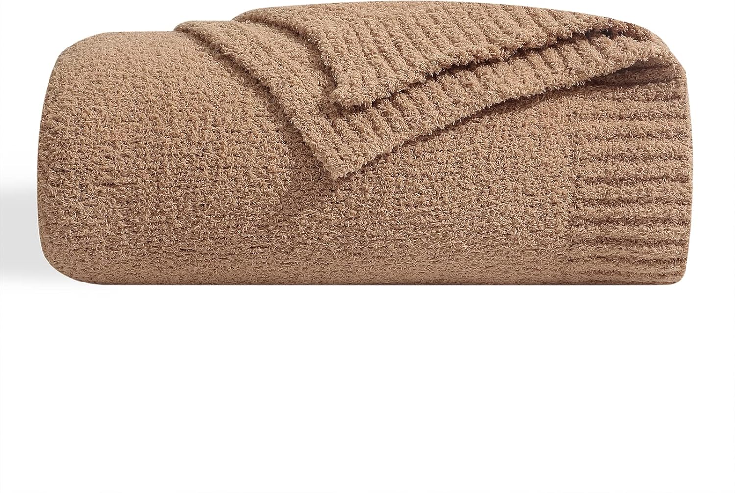 bearberry Manta súper suave y esponjosa, ligera, acogedora y cálida para sofá, cama, sofá durante todas las estaciones (camello, 40 x 50 pulgadas)
