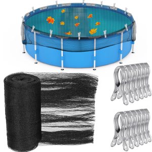Cubierta de red de hojas para piscina sobre el suelo, cubierta de malla de invierno con 12 clips de cubierta de piscina para piscina sobre el suelo, Cubierta de red de hojas para piscina sobre el suelo, cubierta de malla de invierno con 12 clips de cubierta de piscina para piscina sobre el suelo,