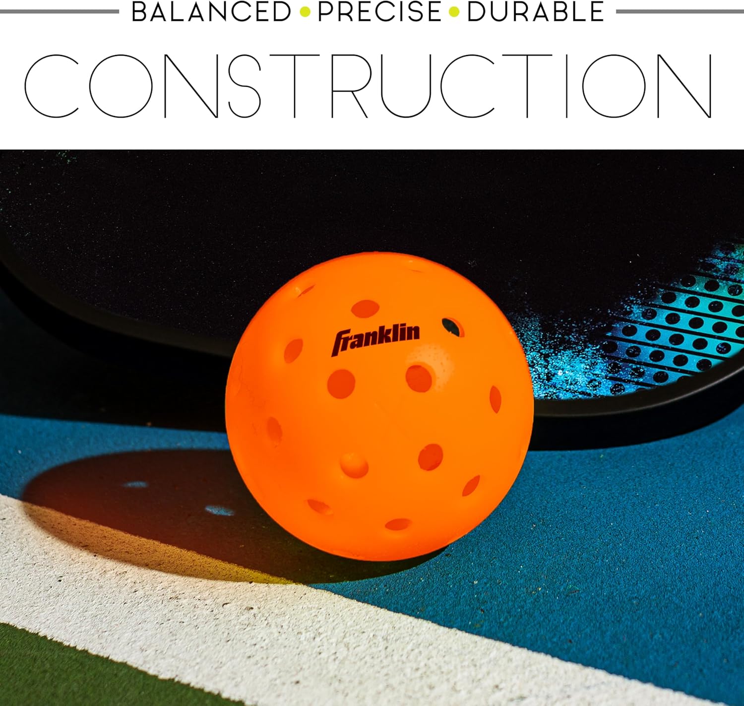Franklin Sports Pelotas de pickleball para exteriores, bolas de pickleball X-40, aprobadas por Estados Unidos (USAPA), bola oficial del US Open Ball