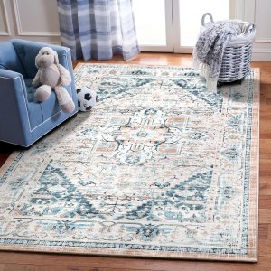 Asrug Tapete de área lavable a máquina, de 3 x 5, bohemio, sin labios, resistente a las manchas, no desprende pelo, tapete desgastado para Asrug Tapete de área lavable a máquina, de 3 x 5, bohemio, sin labios, resistente a las manchas, no desprende pelo, tapete desgastado para