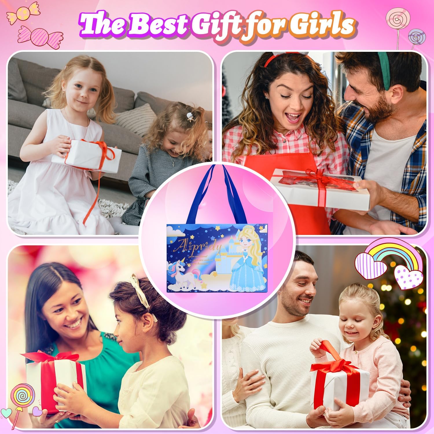 AIPRIDY Kit de fabricación de pulseras con dijes, juego de regalos de unicornio sirena que puede inspirar imaginación y creatividad, kit de
