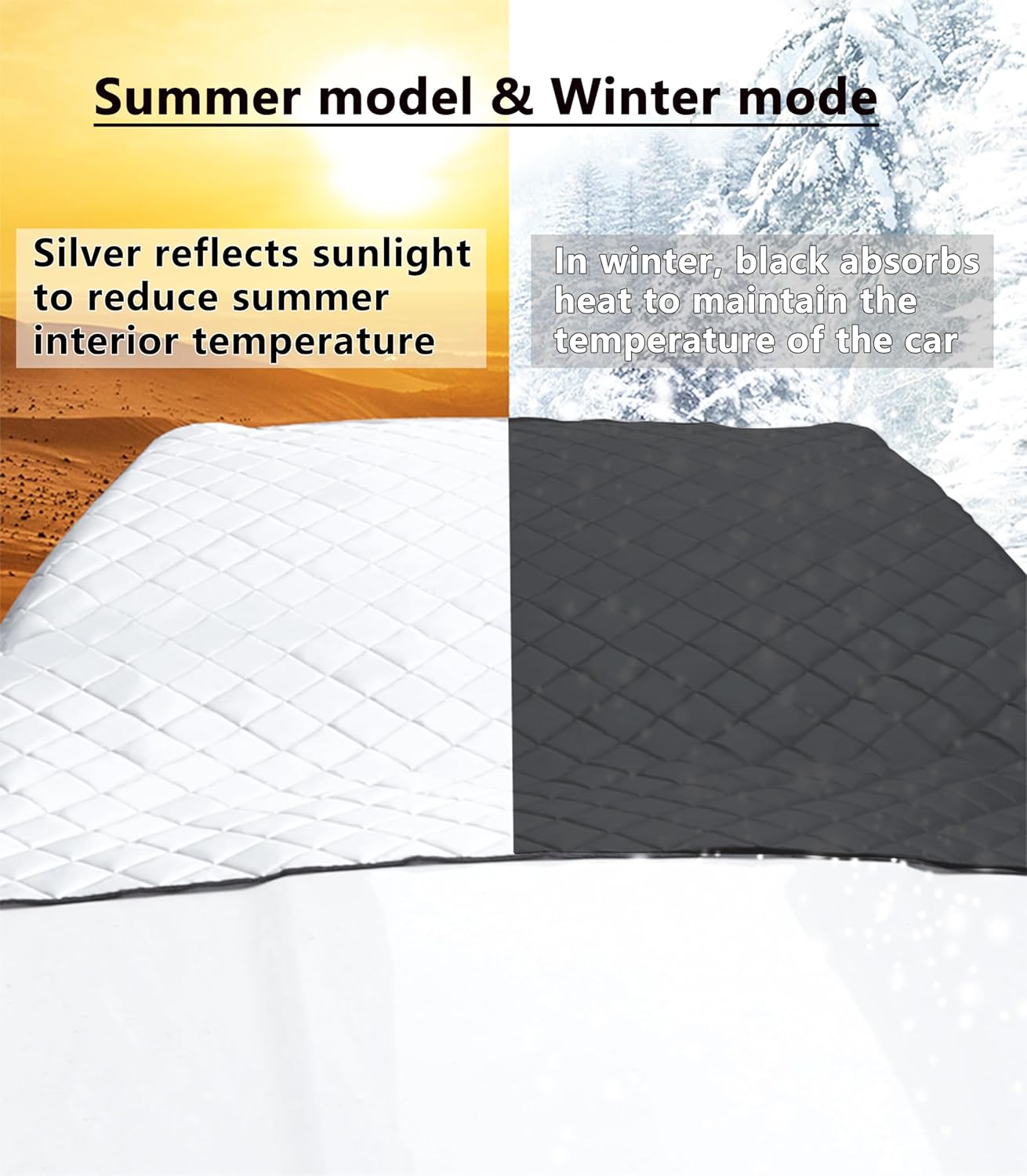 Pickup Truck Windshield Cover is Used for Snow and ice Protection and Sun Protection, and The Thickened Large Cover can Protect The Side Window and