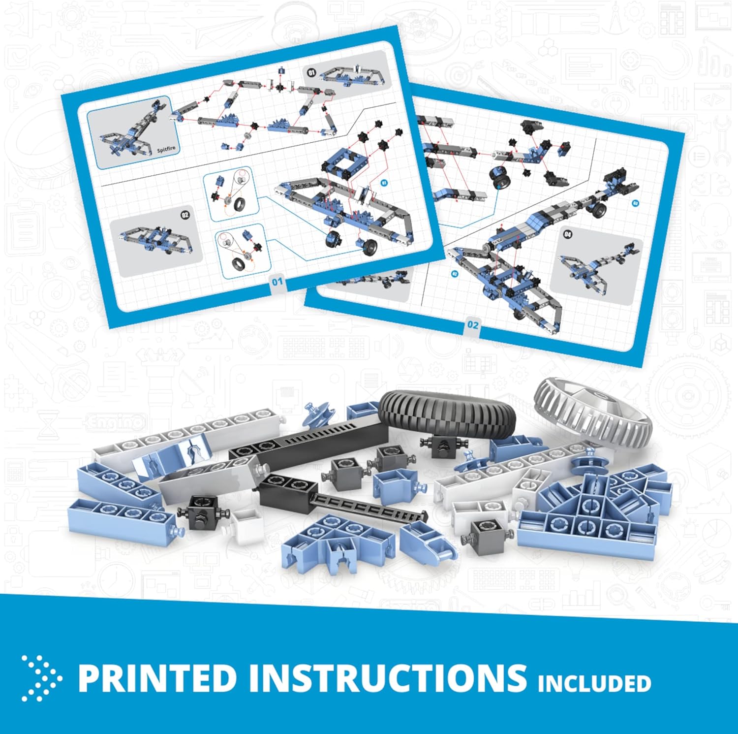 Engino – Inventor STEM Toys, 25 juego multimodelo, juguetes educativos para niños de 6 años, kit de ingeniería, juguetes de construcción de troncos,