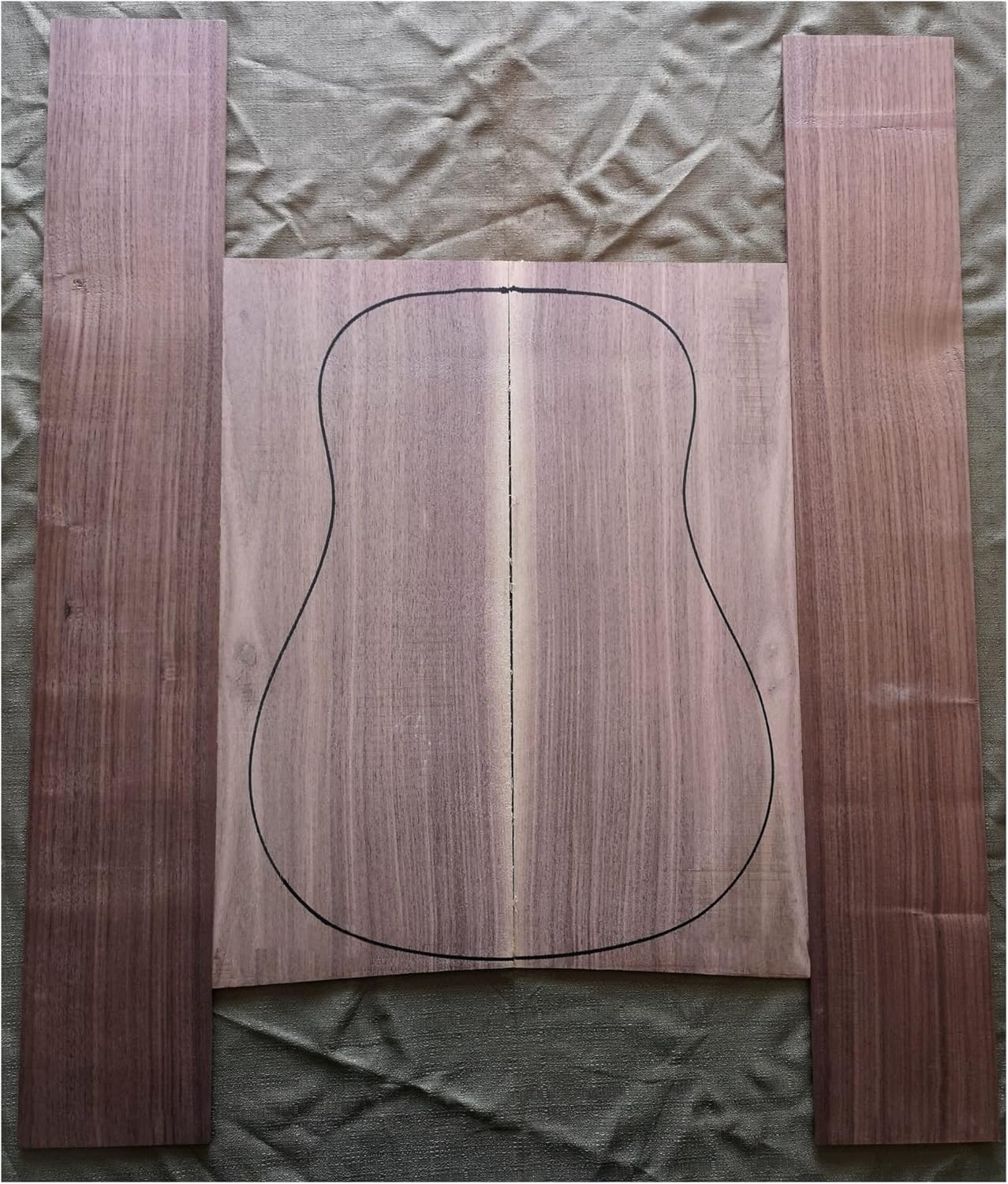 Cuerpo de guitarra sin terminar, 1 juego de guitarra trasera y lateral, kit de guitarra de 41 pulgadas, material de fabricación de guitarra (color