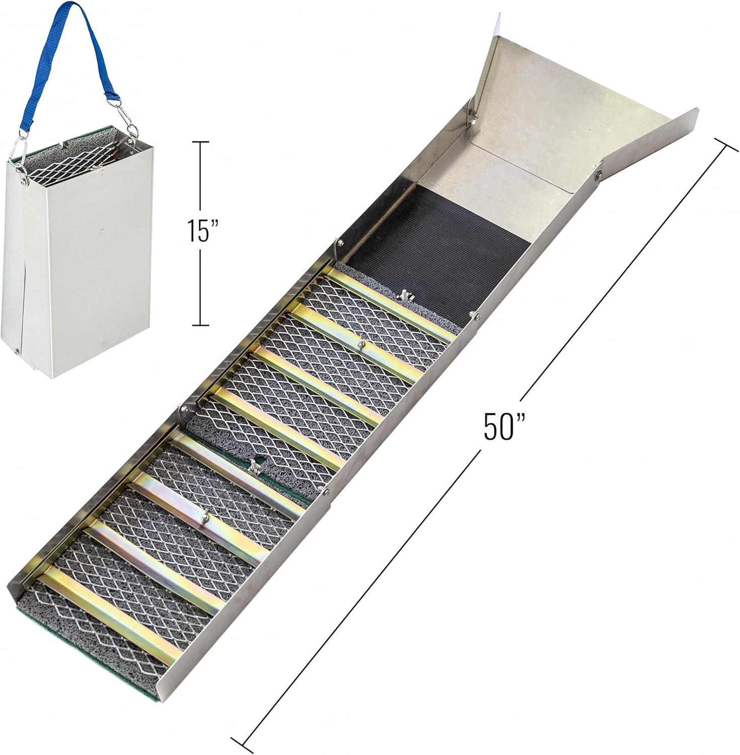 ASR Outdoor 50″ caja de esclusa de oro plegable equipo de prospección de aluminio