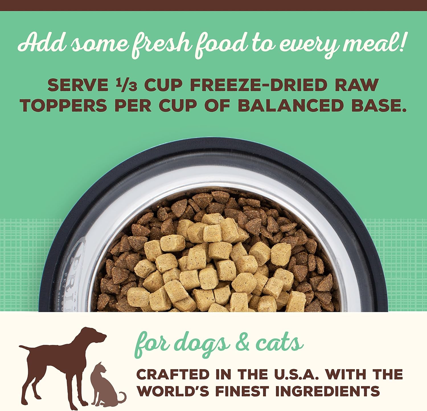 Primal Cabinet Cuts – Alimento crudo liofilizado para gatos y perros, mezclador de comidas sin granos para perros y gatos (pollo, 18 onzas)