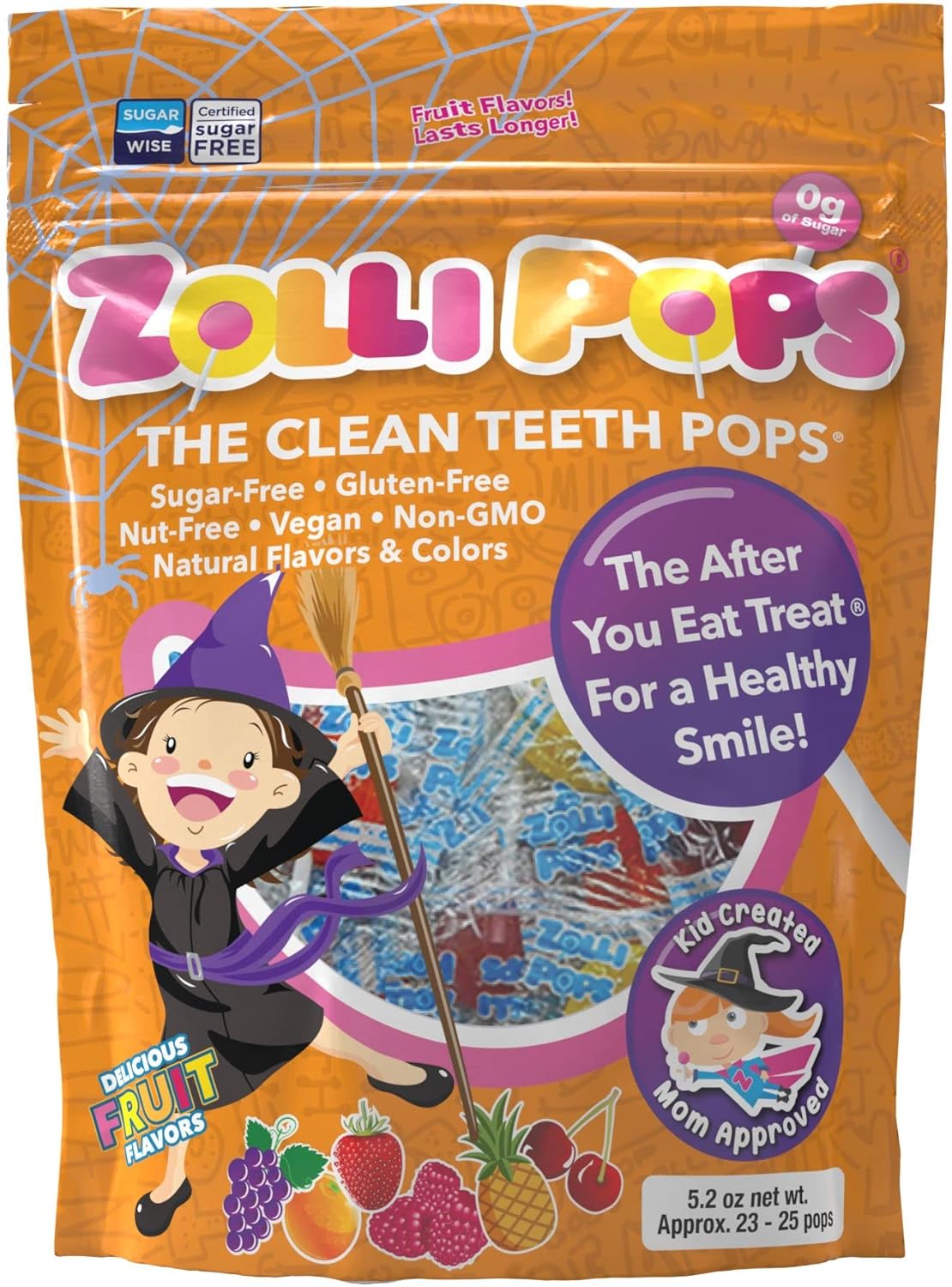 Zollipops – Paquete variado de Halloween, paletas Clean Teeth, 5.2onzas