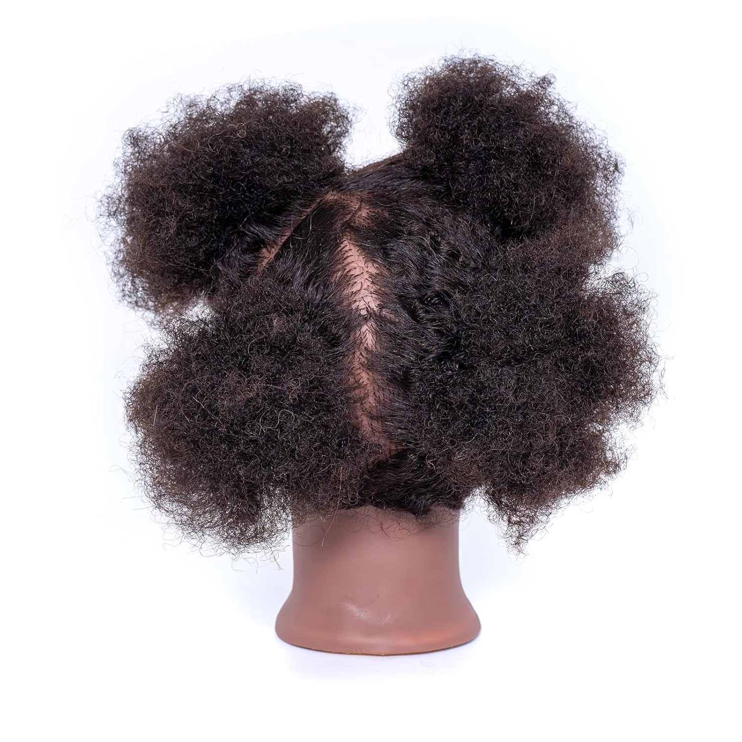Cabeza de maniquí afro 100% pelo real, cabeza de entrenamiento para peinar cabeza trenzada, cabeza de muñeca para practicar trenzas y trenzas