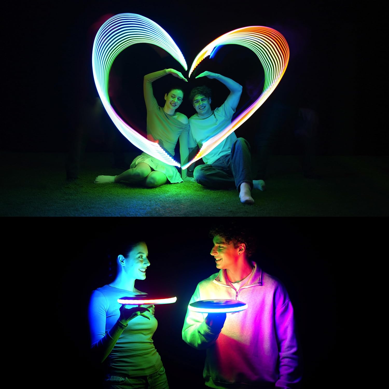 TOSY Flying Disc – 16 Million Colors RGB or 36 LEDs, Extremely Bright, Smart Modes, Easter Basket Stuffers Essentials for