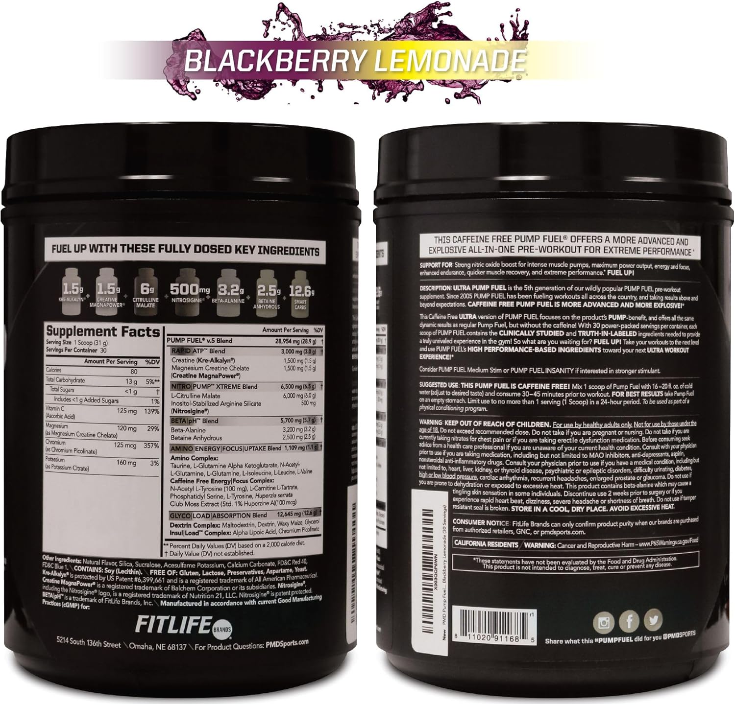 PMD Sports Ultra Pump Fuel Fuel – Mezcla de bebida para antes del entrenamiento, energía, fuerza, resistencia, recuperación de carbohidratos
