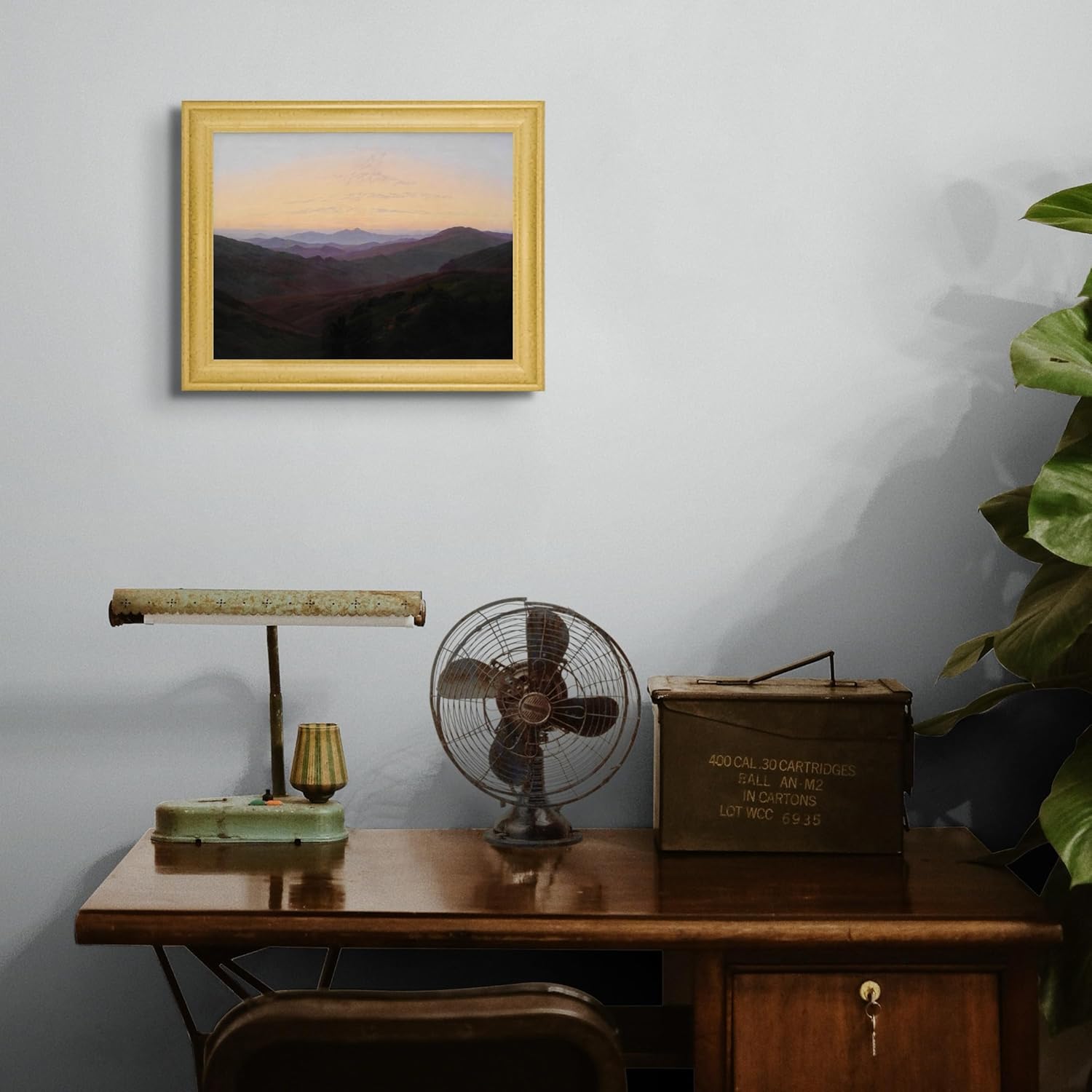 Riesengebirge de Caspar David Friedrich – Póster enmarcado para decoración de pared, pintura de obras de arte finas, pósteres e imágenes,