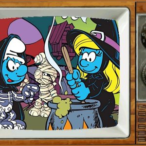 Smurf Halloween TV – Imán para nevera de 2 x 3 pulgadas, diseño nostálgico de dibujos animados de la mañana, arte nostálgico vintage para Smurf Halloween TV – Imán para nevera de 2 x 3 pulgadas, diseño nostálgico de dibujos animados de la mañana, arte nostálgico vintage para