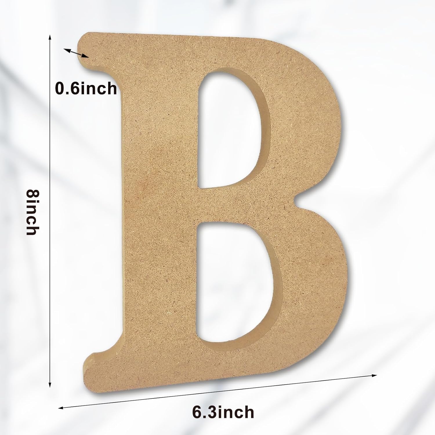 AOCEAN Letras de madera diseñables de 8 pulgadas, letras de madera sin terminar para decoración de pared, letras decorativas de pie, rebanadas,
