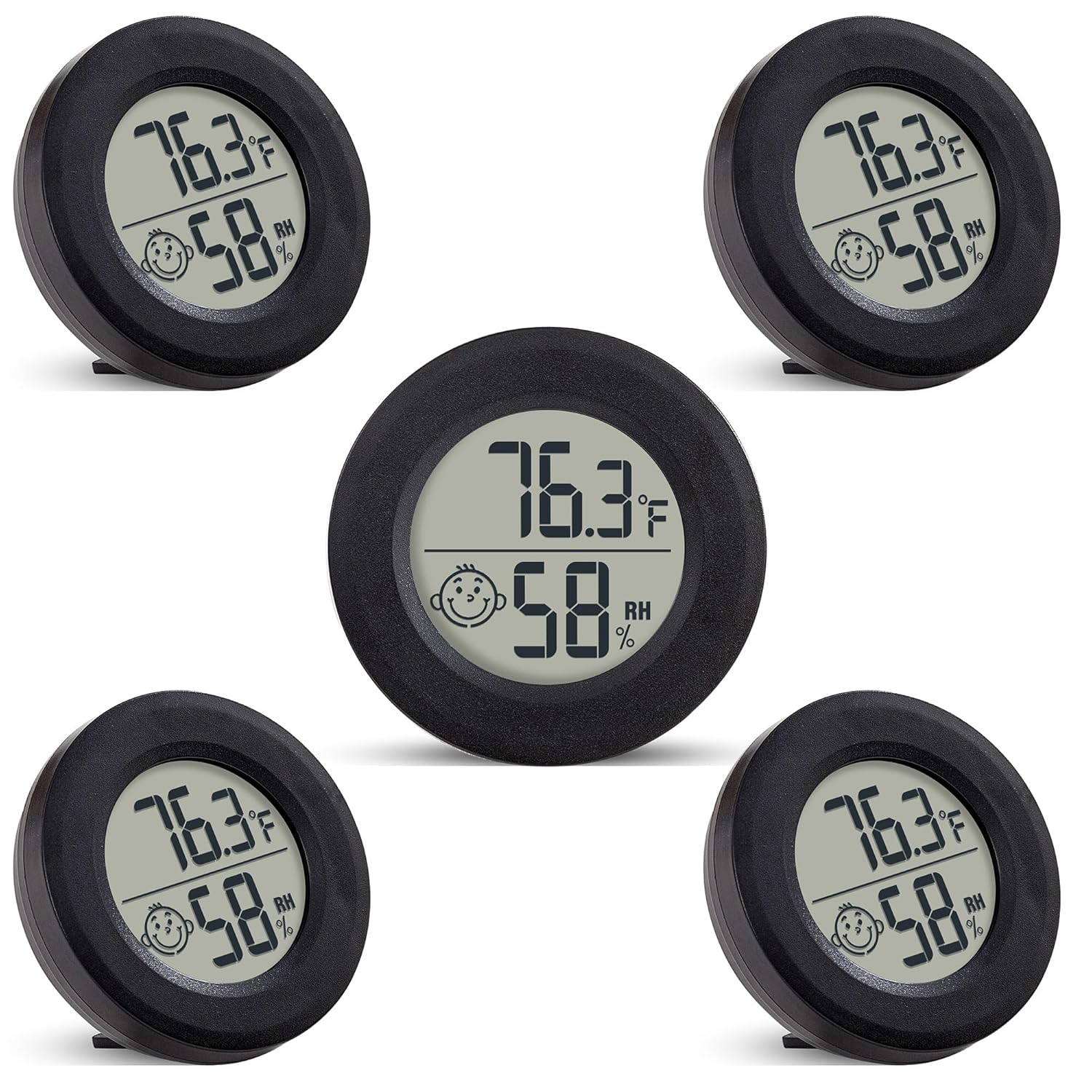 Mini higrómetro digital pequeño, medidor higrómetro con botones CF y encendidoapagado, monitor de medidor de humedad interior con sensor de medidor