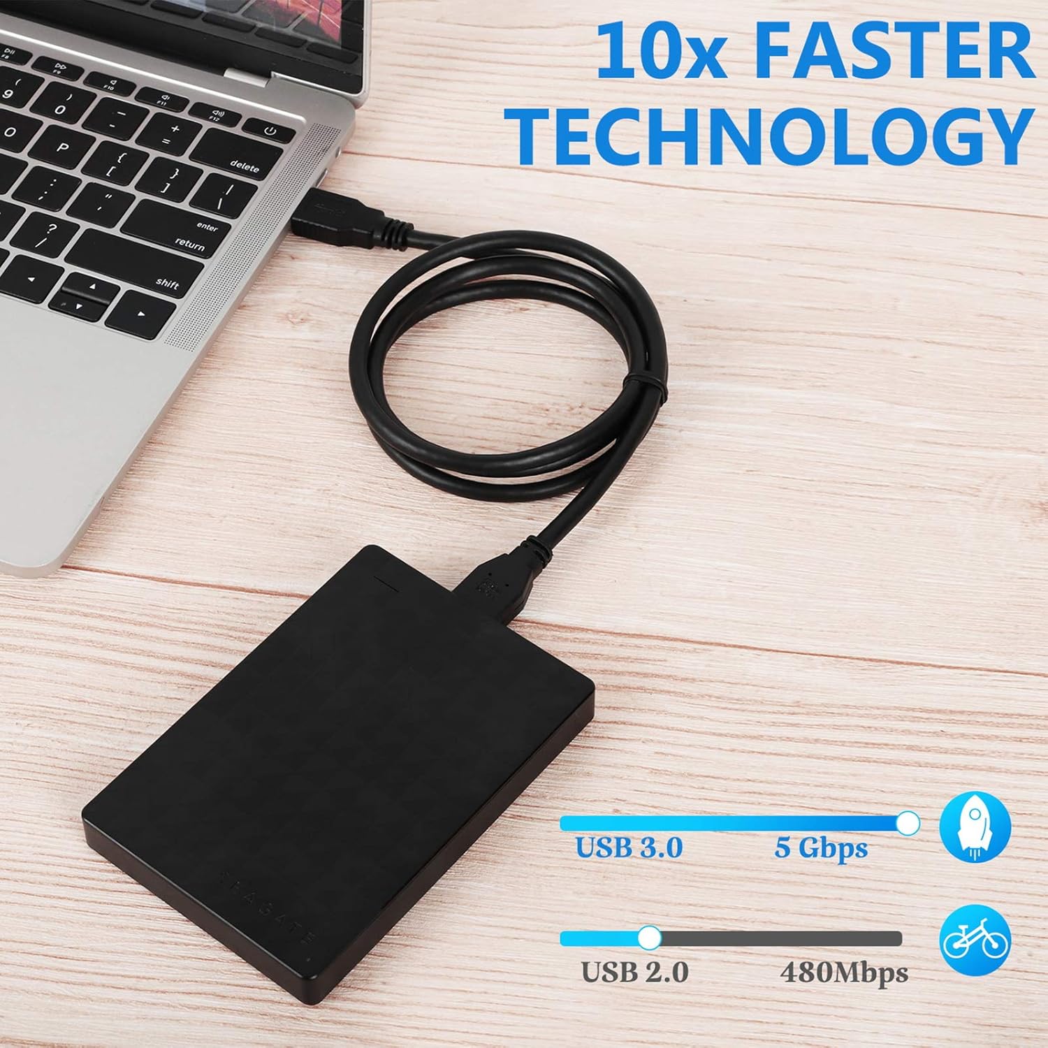 Cable micro USB 3.0, cable de disco duro externo USB 3.0 A a Micro B compatible con Samsung Galaxy S5, Note 3, Note Pro 12.2, WD Western Digital,