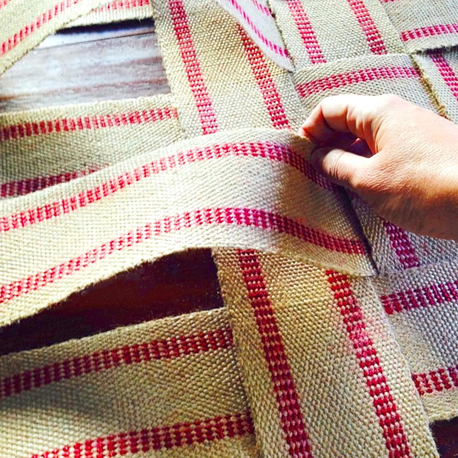 Cinta de yute para tapicería de 22 yardas y 3.5 pulgadas, cinta ancha de yute para manualidades, correas de silla naturales para muebles de