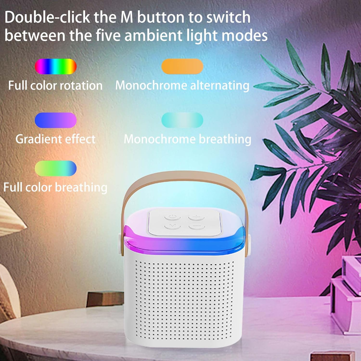 Mini máquina de karaoke para niños, altavoz Bluetooth portátil con micrófono inalámbrico para niños pequeños, regalos para cumpleaños de niñas y