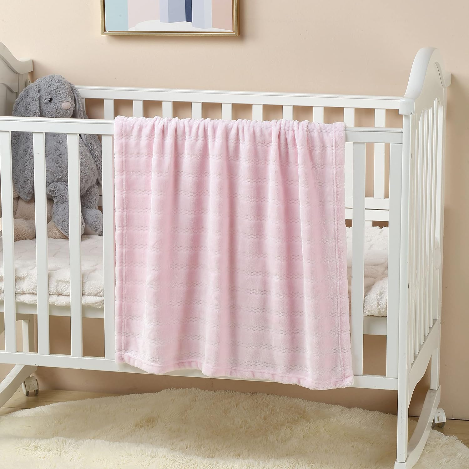 CREVENT Mantas de bebé suaves y acogedoras para niños y niñas, de 30 x 40 pulgadas, color sólido, para uso en todas las estaciones, esenciales para