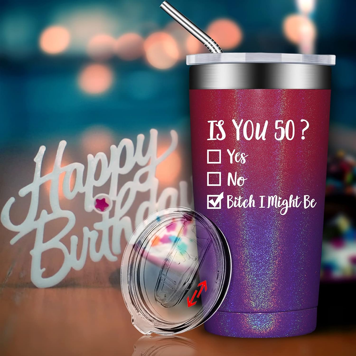 BIRGILT Regalos de cumpleaños número 50 para mujeres y hombres  Divertidas ideas de regalos de 50 años para mamá, papá, marido, esposa, suministros
