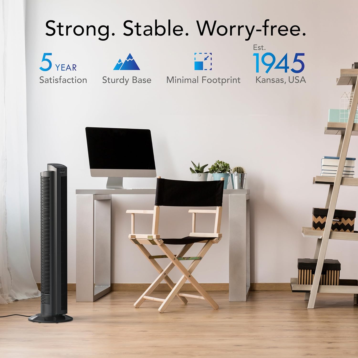 Vornado OZI42 – Ventilador de torre circulador de aire para toda la habitación con control remoto