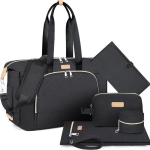 ITIEZY Bolsa de pañales para bebé  Bolsa grande para mamá con cambiador portátil para chupete, bolsas de hospital, bolsa de viaje para bebé ITIEZY Bolsa de pañales para bebé  Bolsa grande para mamá con cambiador portátil para chupete, bolsas de hospital, bolsa de viaje para bebé