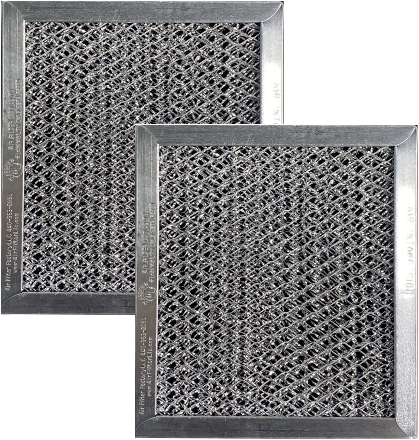 Paquete de 2 filtros de carbón para horno microondas Air Filter Factory 5 x 5-78 x 38