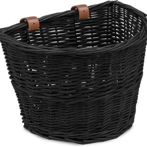 Prosource Cesta de mimbre para bicicleta, carga frontal para mujeres y hombres, se adapta a la mayoría de bicicletas, cruceros de playa, bicicletas Prosource Cesta de mimbre para bicicleta, carga frontal para mujeres y hombres, se adapta a la mayoría de bicicletas, cruceros de playa, bicicletas