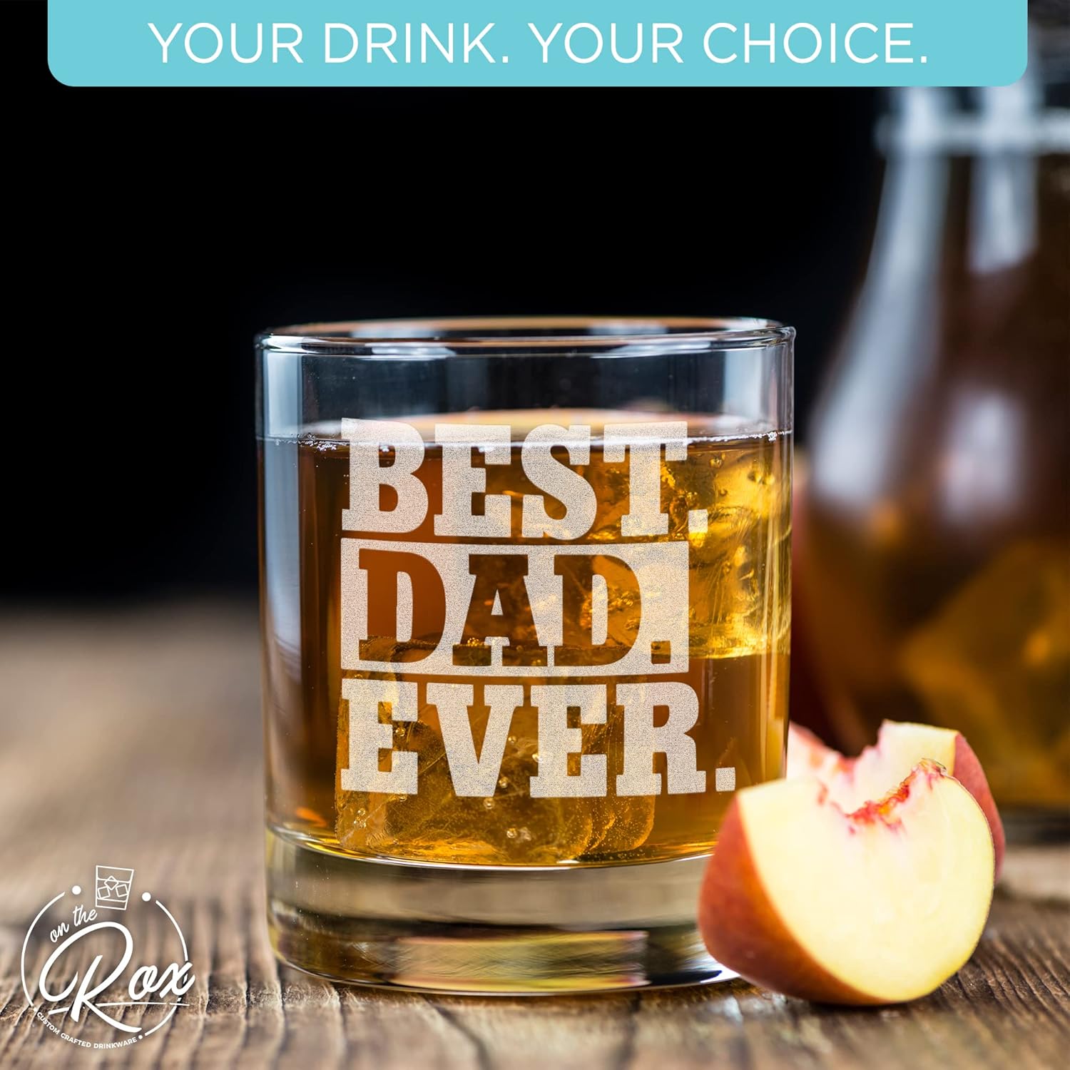 Regalos de whisky para papá, vaso de whisky grabado “Best Dad Ever” de 11 onzas, regalo del día del padre, regalos de cumpleaños para papá de hija,