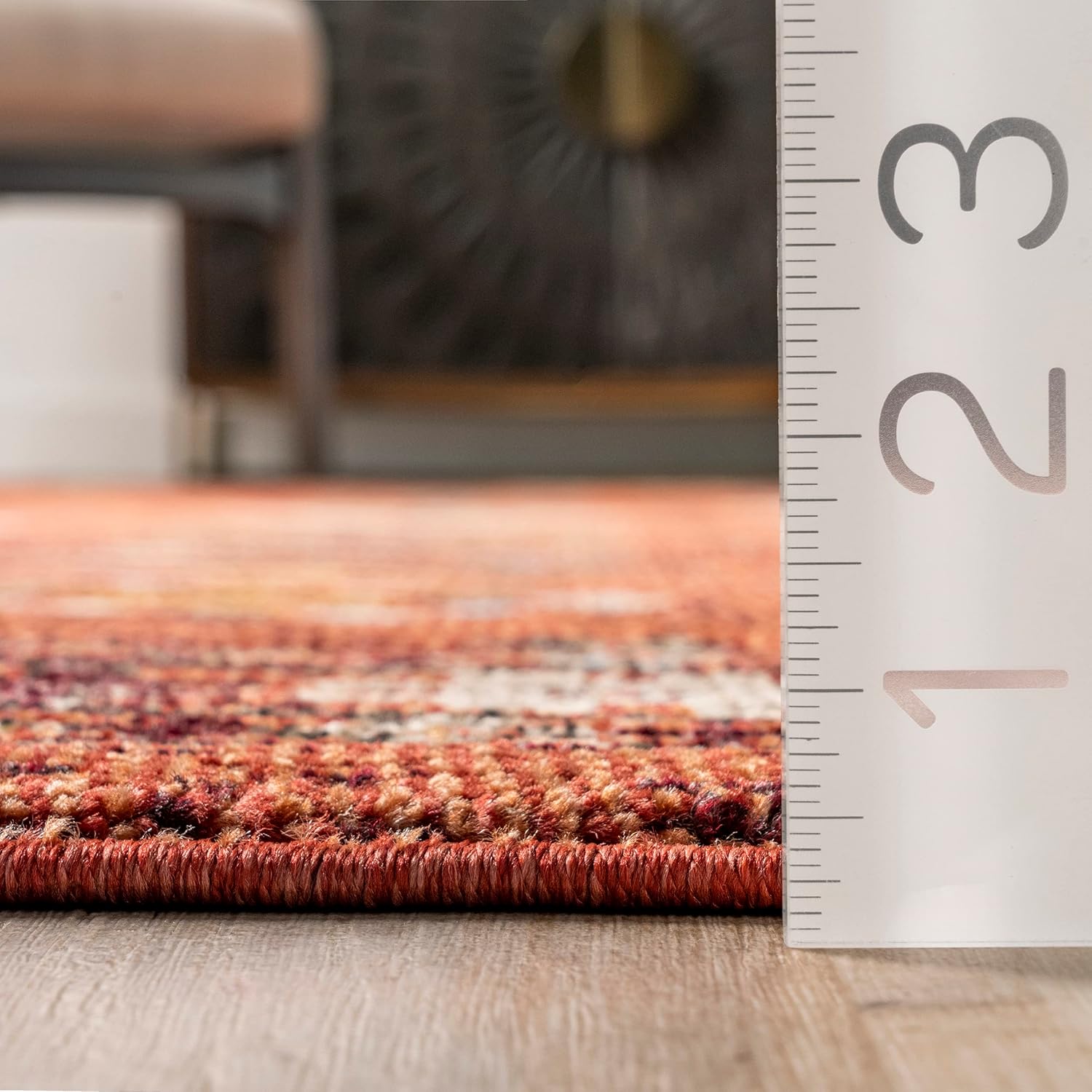 nuLOOM Alfombra tribal de transición Wilma, 5×8, naranja