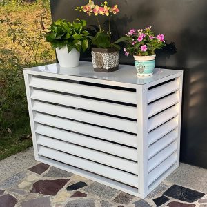 Cubierta de aluminio para aire acondicionado y bomba de calor, mini cubierta de aire acondicionado dividido para unidades exteriores, reducción de Cubierta de aluminio para aire acondicionado y bomba de calor, mini cubierta de aire acondicionado dividido para unidades exteriores, reducción de