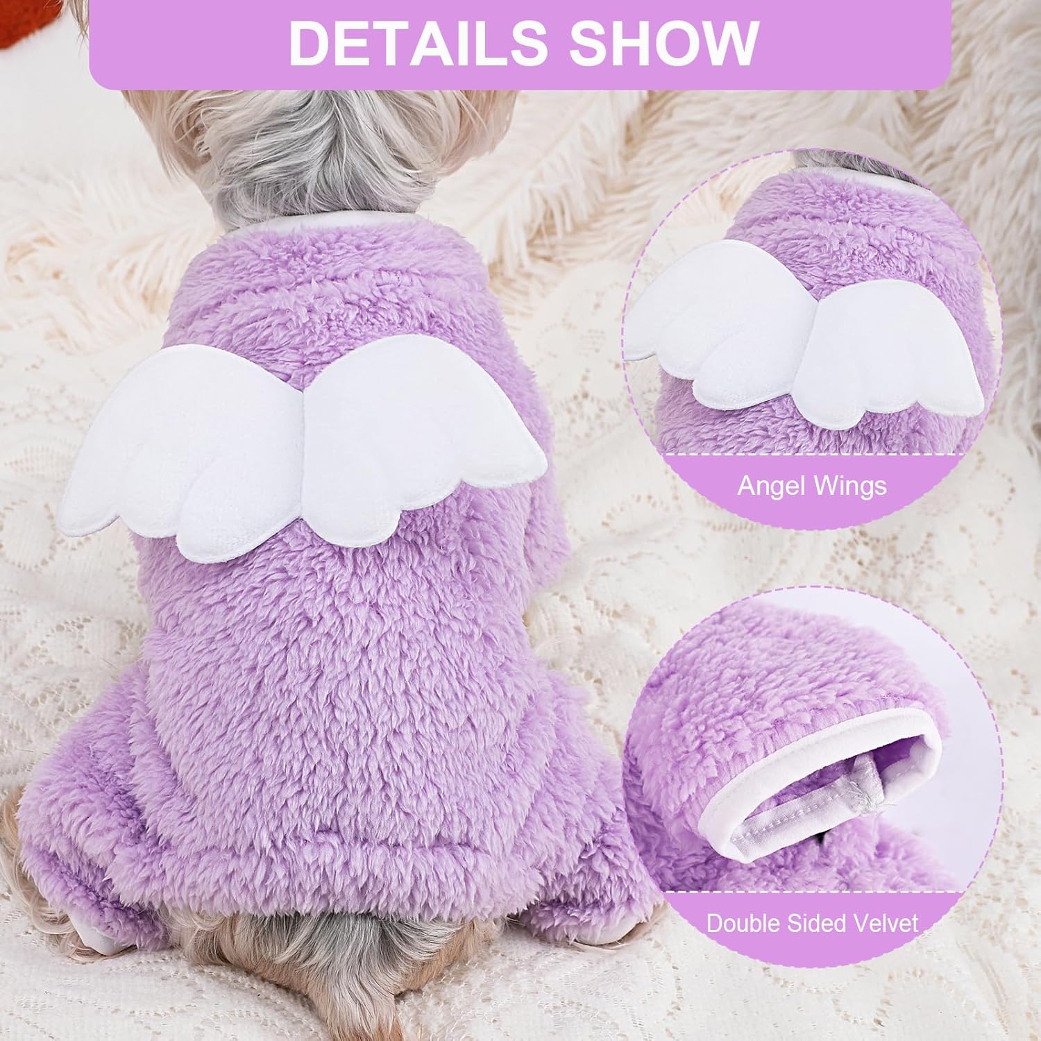 Pijamas para perros de tamaño pequeño, suéteres de otoño e invierno para perros pequeños, niñas y niños, overol de terciopelo ligero para mascotas,