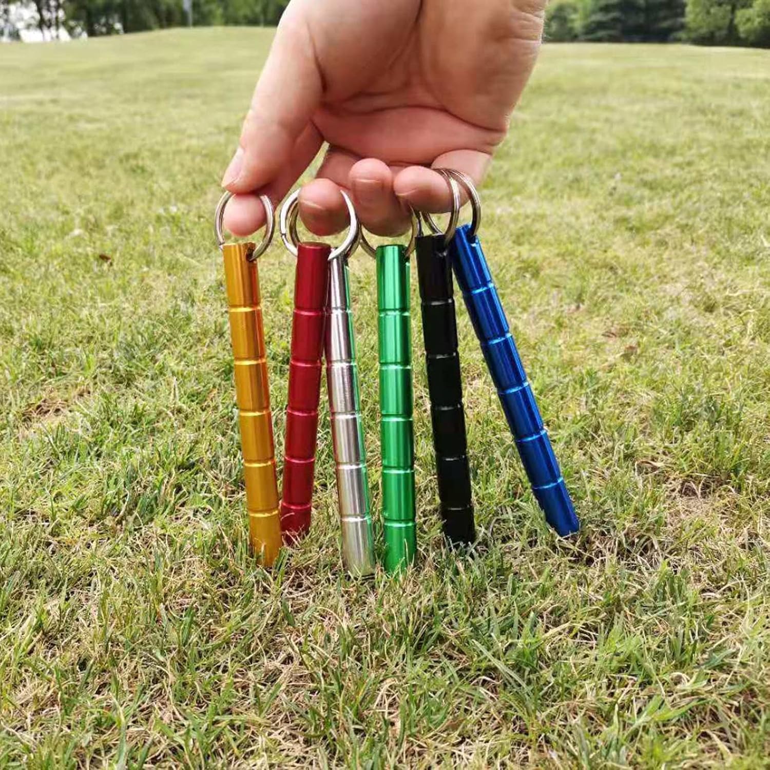 Aluminum Portable Keychain with Keyring for Men and Women