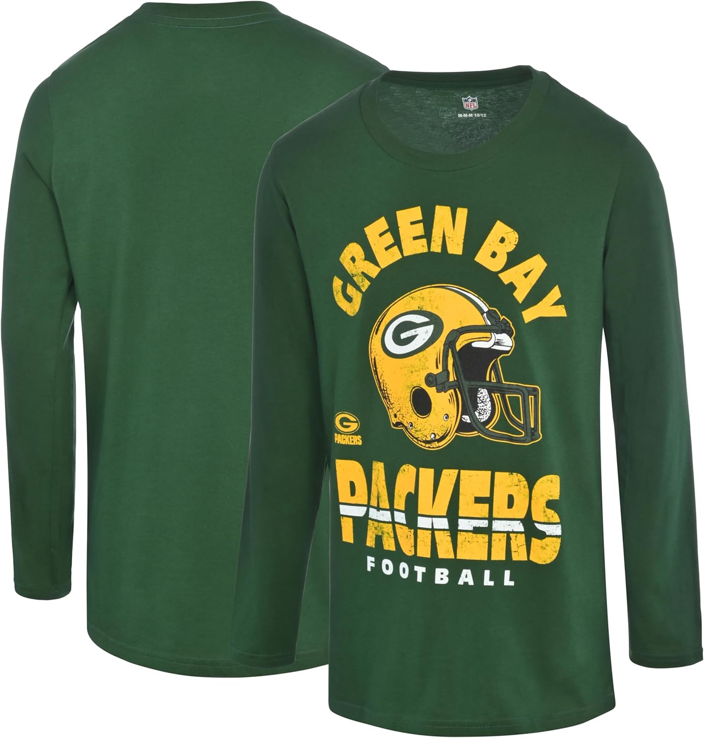 NFL Kids Youth 8-20 – Camiseta de manga larga con logotipo del equipo desgastado, con licencia oficial