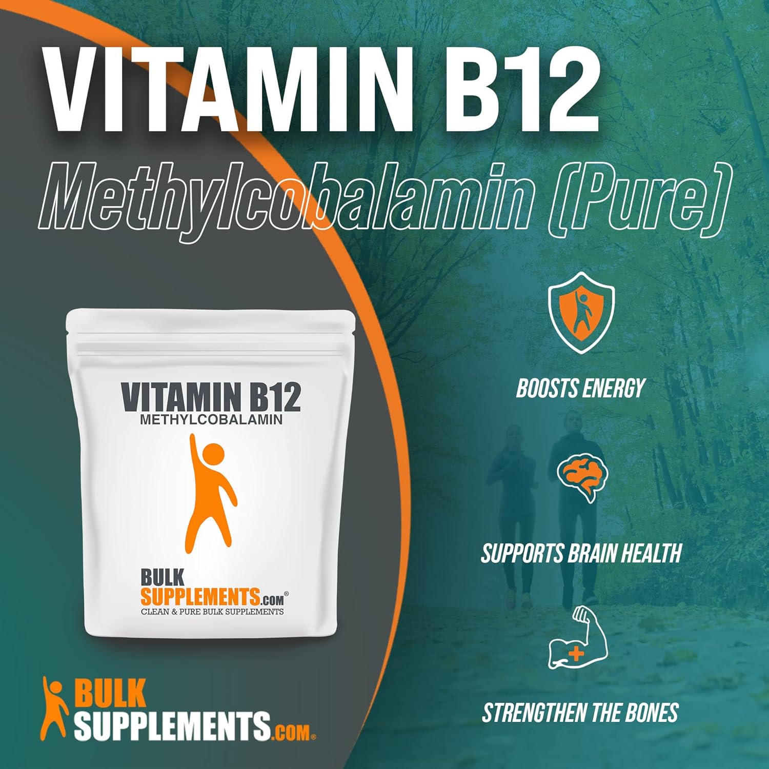 BULKSUPPLEMENTS.COM Pure Metilcobalamina (vitamina B12) Polvo  Metil B12  Vitaminas energéticas  Suplementos de vitamina B12  Vitamina B12 vegana