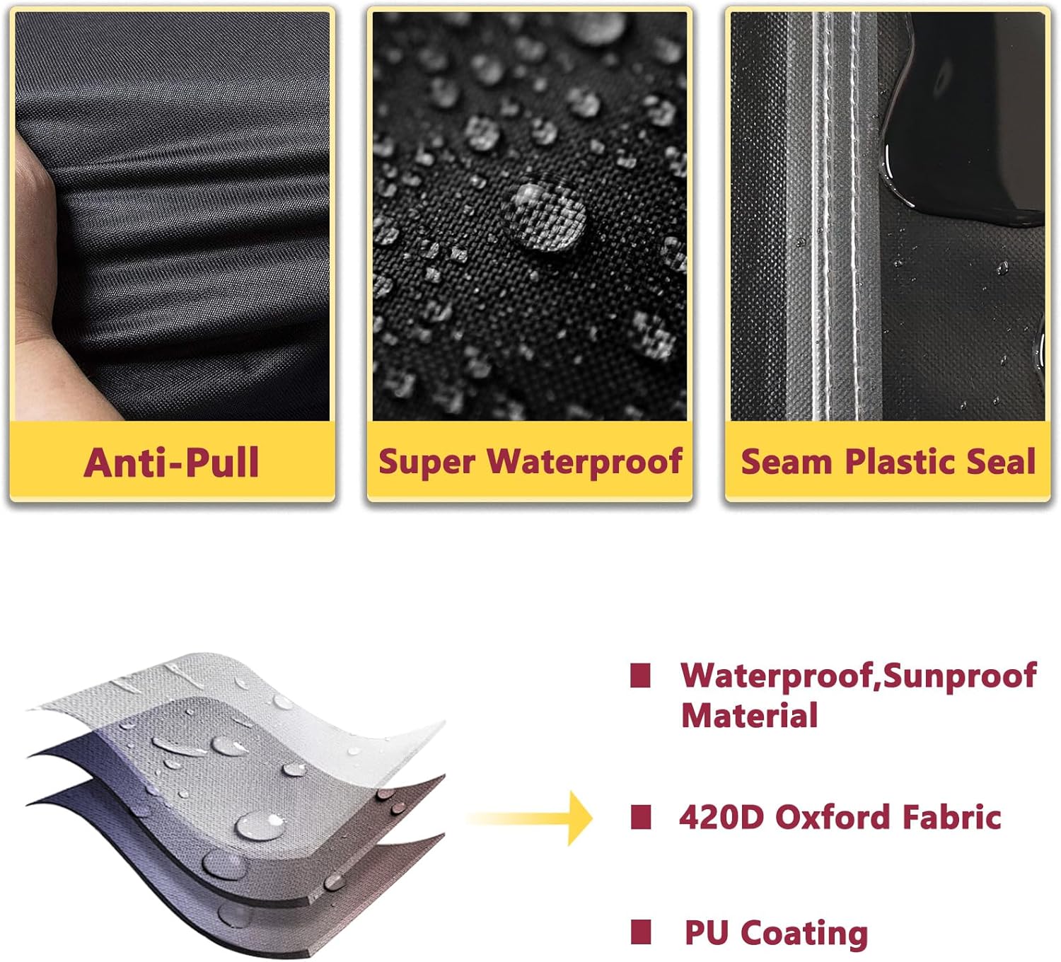 AKEfit Funda plegable impermeable para sillas de gravedad cero para exteriores, resistente a los rayos UV, protege de la lluvia y el sol, 1 unidad