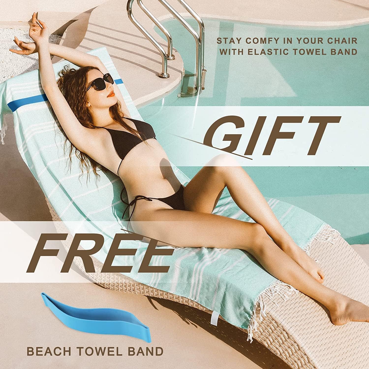 Toalla de playa turca de algodón para baño, baño, piscina, funda para silla de descanso, 40 x 72 pulgadas, gigante, gigante, gigante, gigante,
