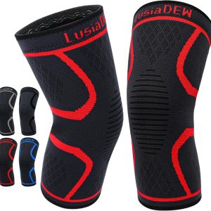 Paquete de 2 rodilleras para dolor de rodilla, manga de compresión de rodilla para hombres y mujeres, soporte de rodilla para correr, baloncesto, Paquete de 2 rodilleras para dolor de rodilla, manga de compresión de rodilla para hombres y mujeres, soporte de rodilla para correr, baloncesto,