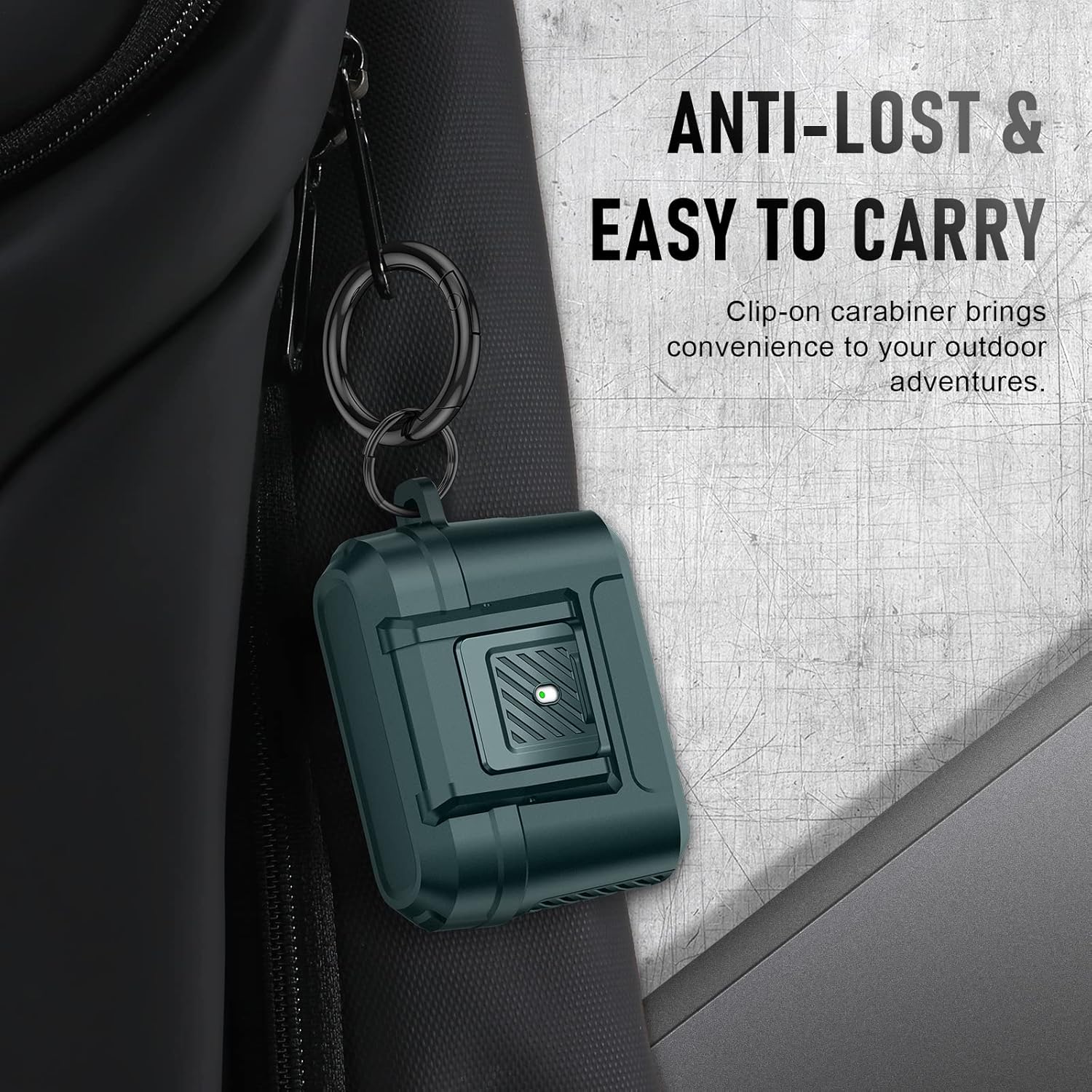 Youtec Funda compatible con Airpods Pro 2 con kit de limpieza, funda protectora militar dura a prueba de golpes para Airpods con bloqueo seguro