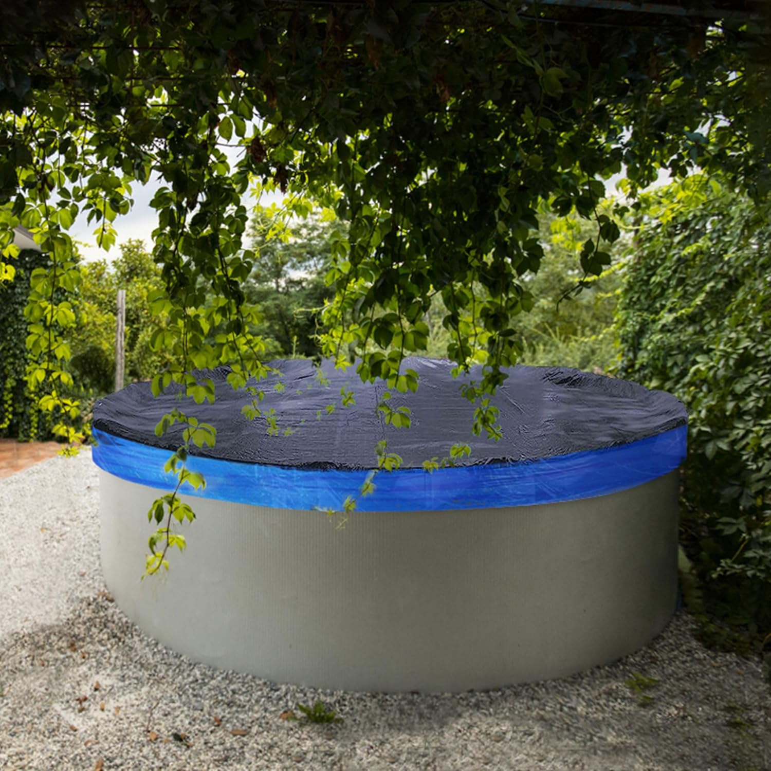 Cubierta de invierno de 1050 pies para piscinas sobre el suelo, cubierta de sello para piscinas sobre el suelo, cubierta transparente para una
