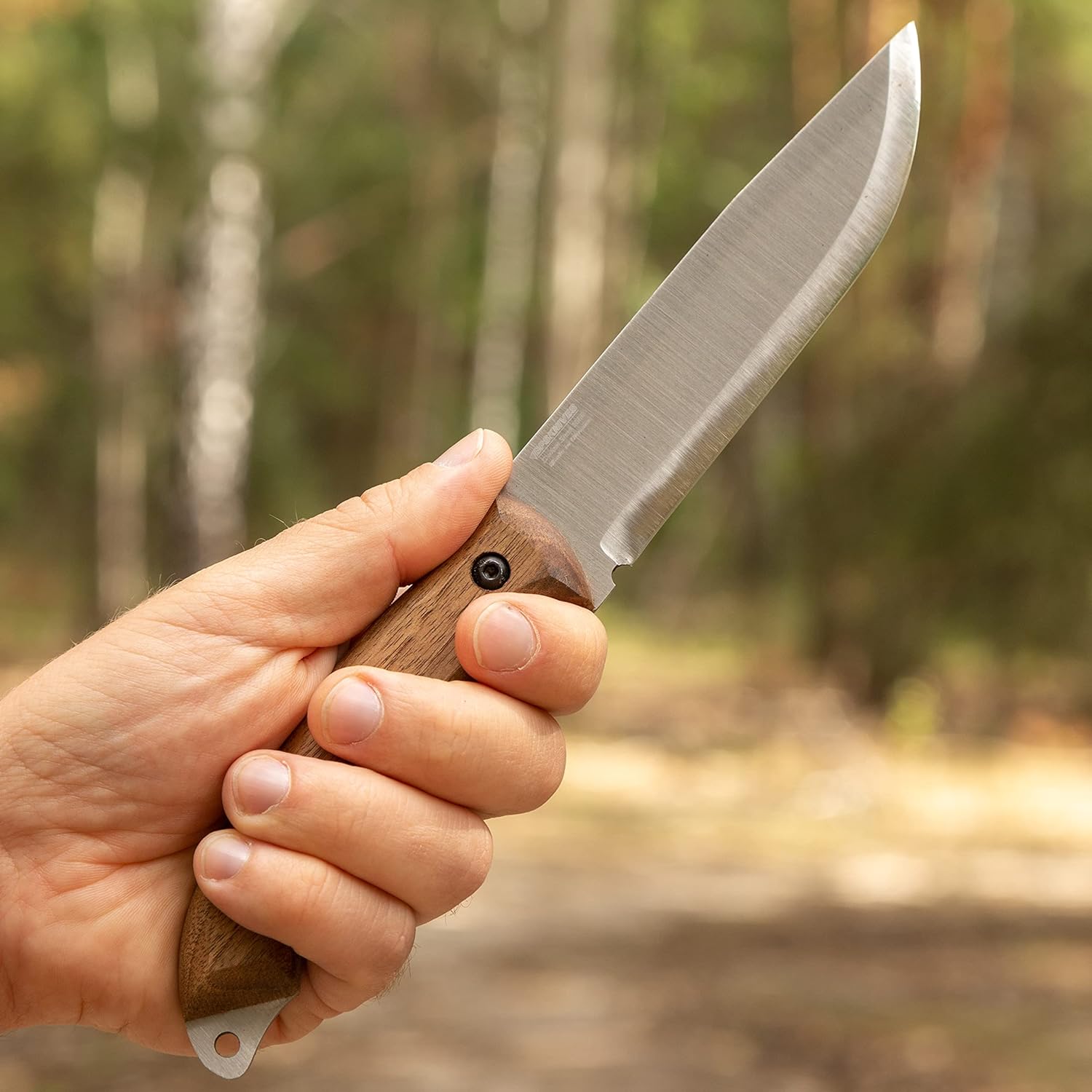 BPS Knives HK5 CSH – Cuchillo de espiga completa con funda de cuero, cuchillo táctico de supervivencia, cuchillos de campamento, cuchillo de acero
