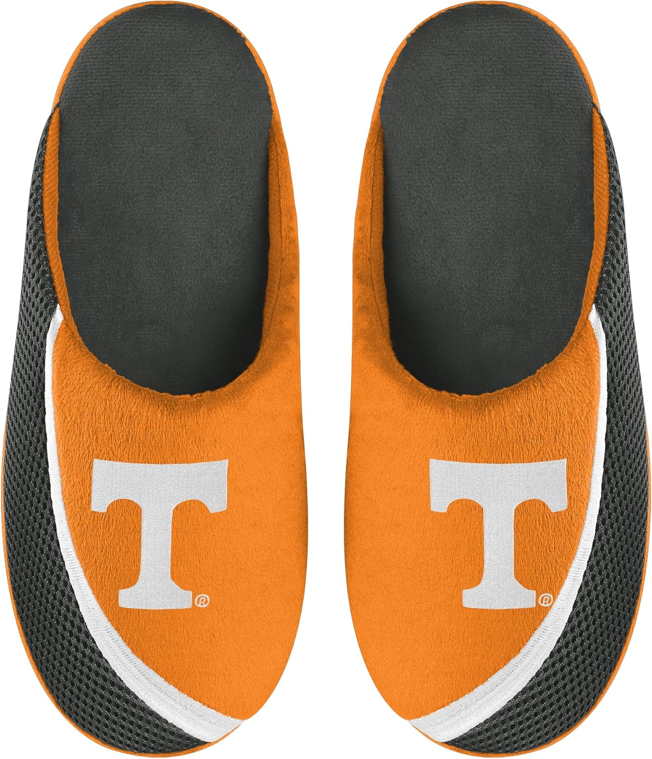 FOCO Pantuflas con borde de color con logotipo grande de la NCAA 2022 para hombre