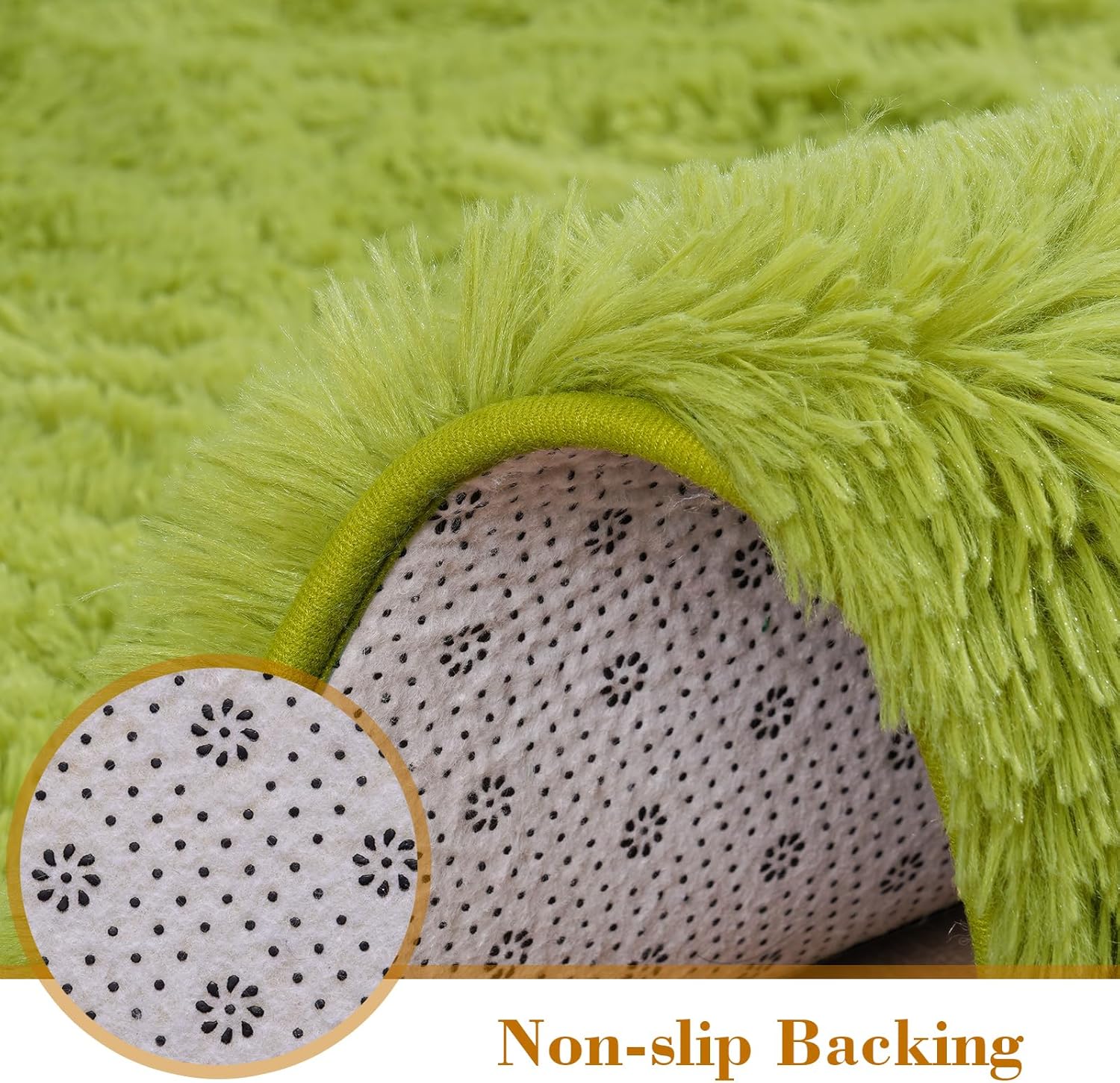 Alfombras verdes para dormitorio, alfombra mullida de 4 x 6 pies, suave y linda, para niños, bebés, niñas, para decoración del hogar, guardería,