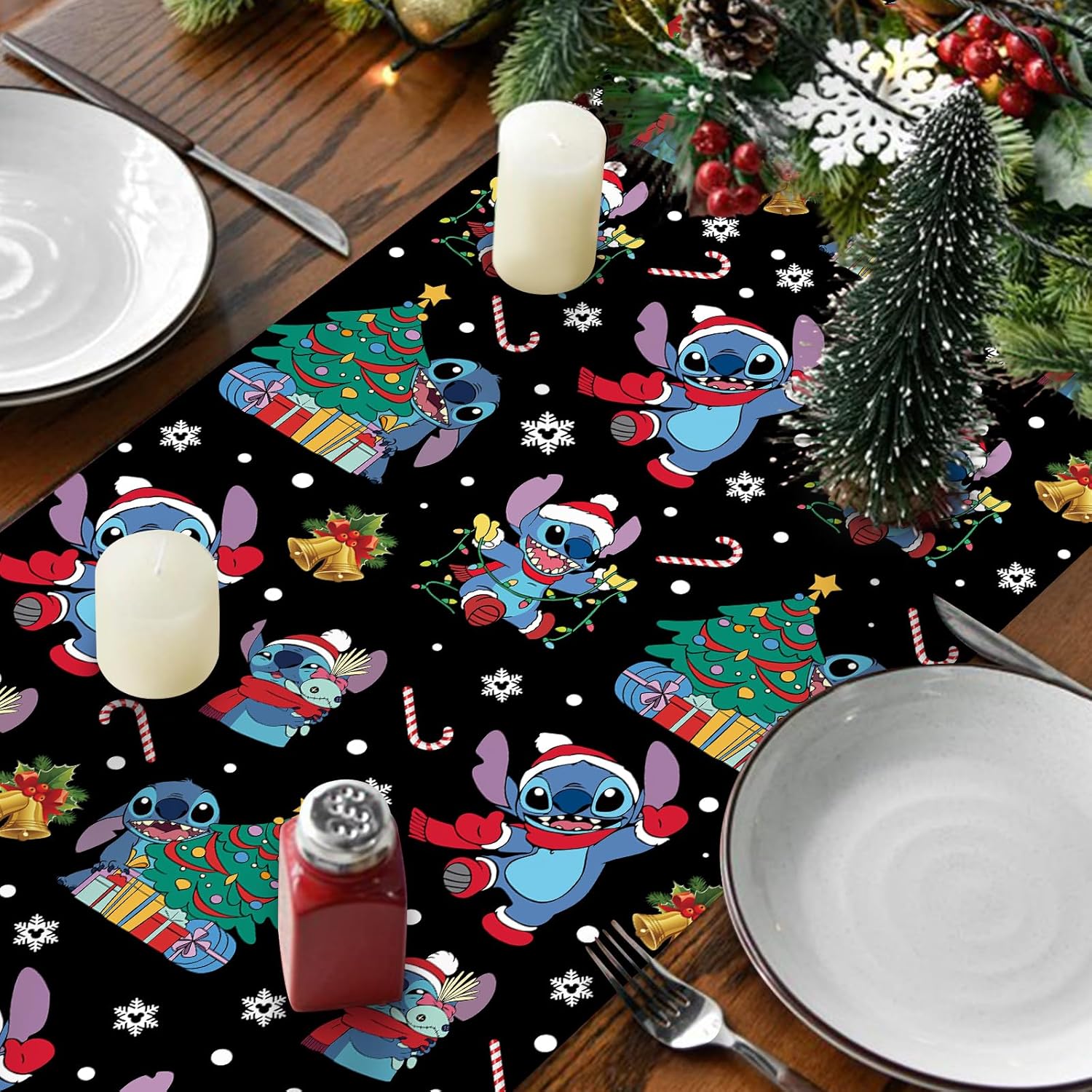 Camino de mesa para el día de Navidad para festivales, decoración de Navidad para vacaciones, decoración de camino de mesa de comedor de cocina de